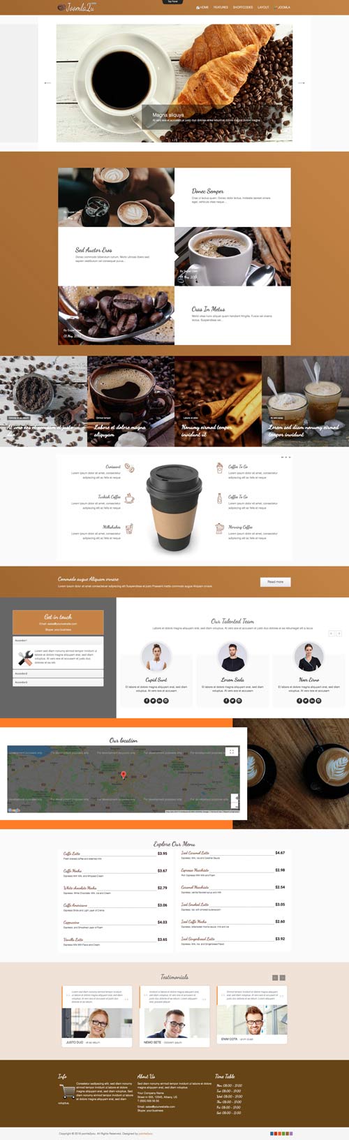 Coffee Shop Joomla Template