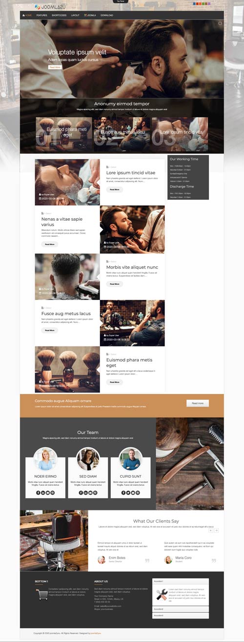 Barber joomla template