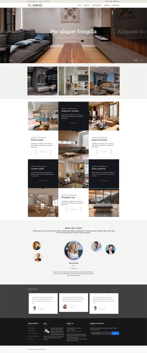 Interior design joomla template