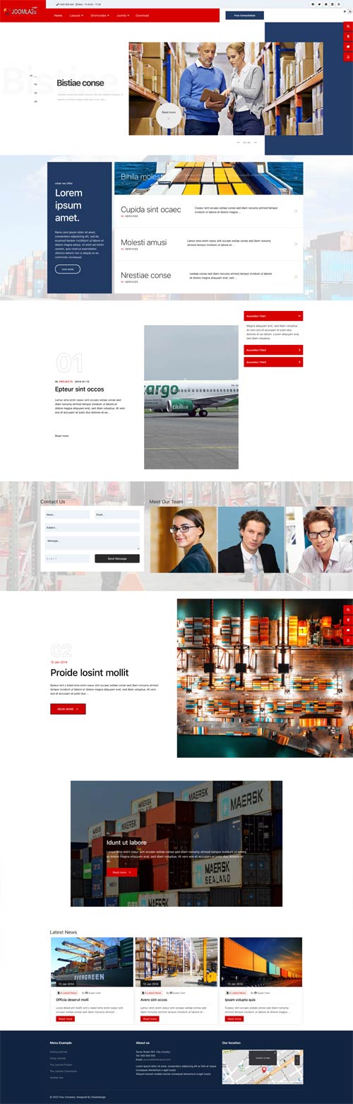 Logistics joomla template