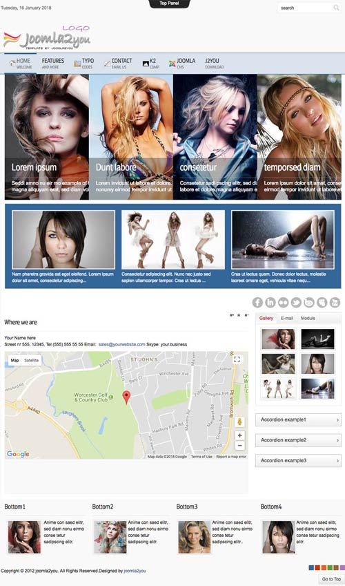 Photography and fashion joomla template