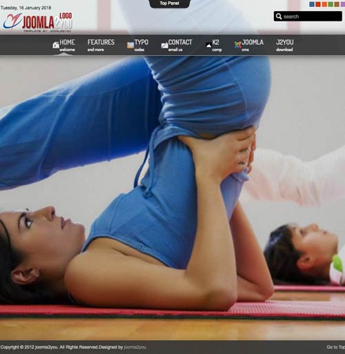 Fitness and gym joomla template