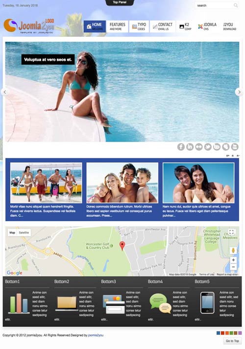 Holidays maker and hotel joomla template