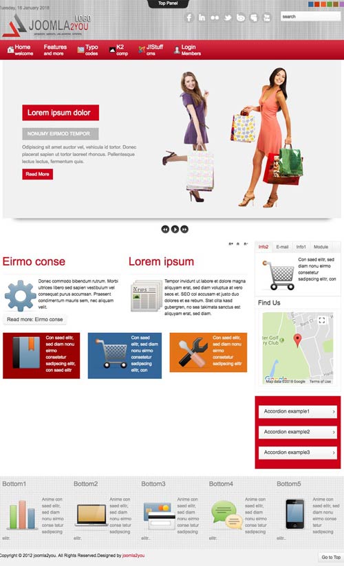Virtuemart joomla template 