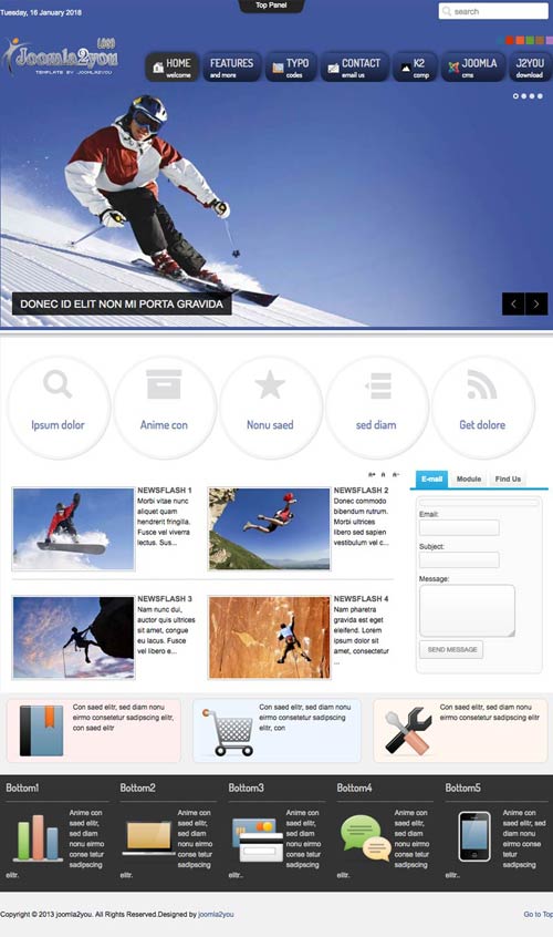 Sport and fitness joomla template 
