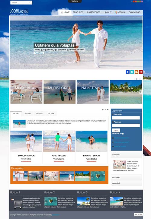 Holidays & Travel Agency Joomla Template