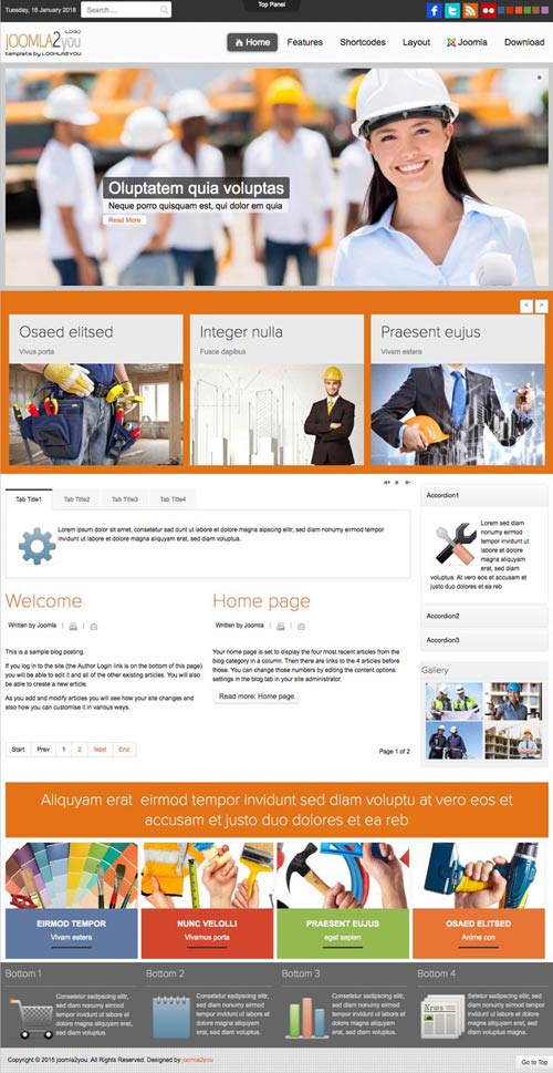 Joomla Constructions Template