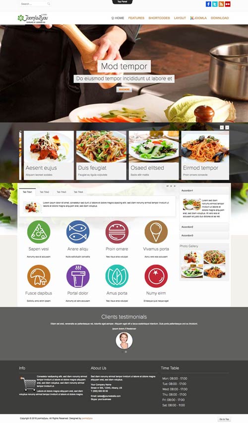 Restaurant Joomla Template