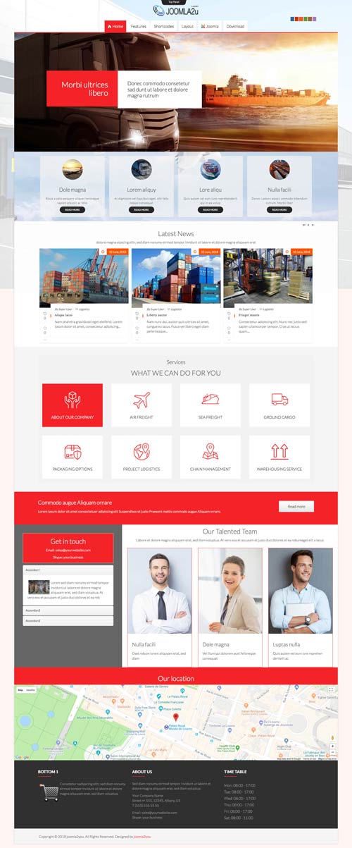 Logistic Joomla Template