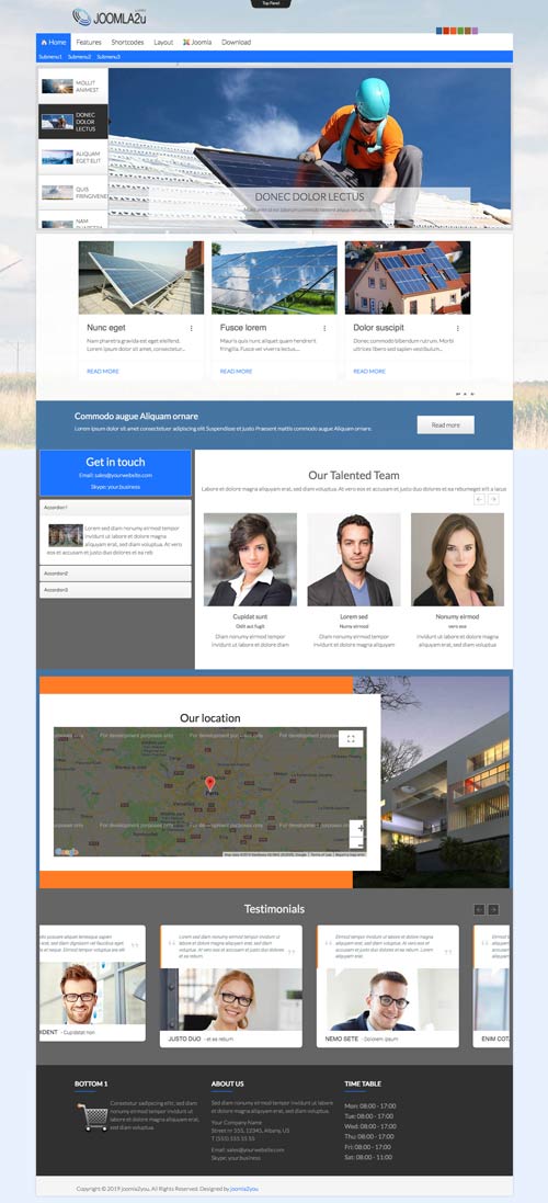 Solar & Eco Friendly Joomla template